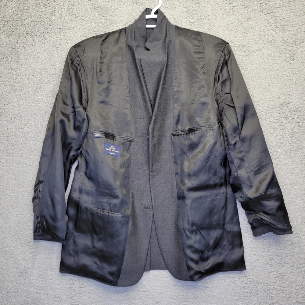 Brooks Brothers 346 Suit Jacket Mens 42R Gray Blazer Business Suit‎ Separate